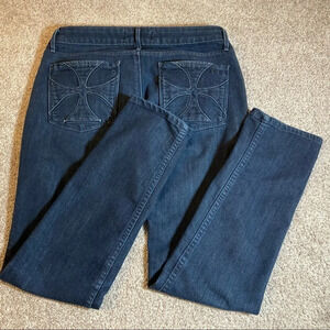 Habitual Dark Wash Slim Fit Jeans Embroidered Pockets 27